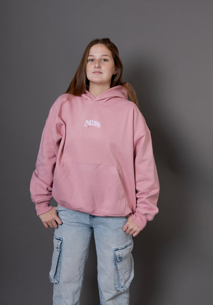 Hoodie Rosado "Red Flowerss"