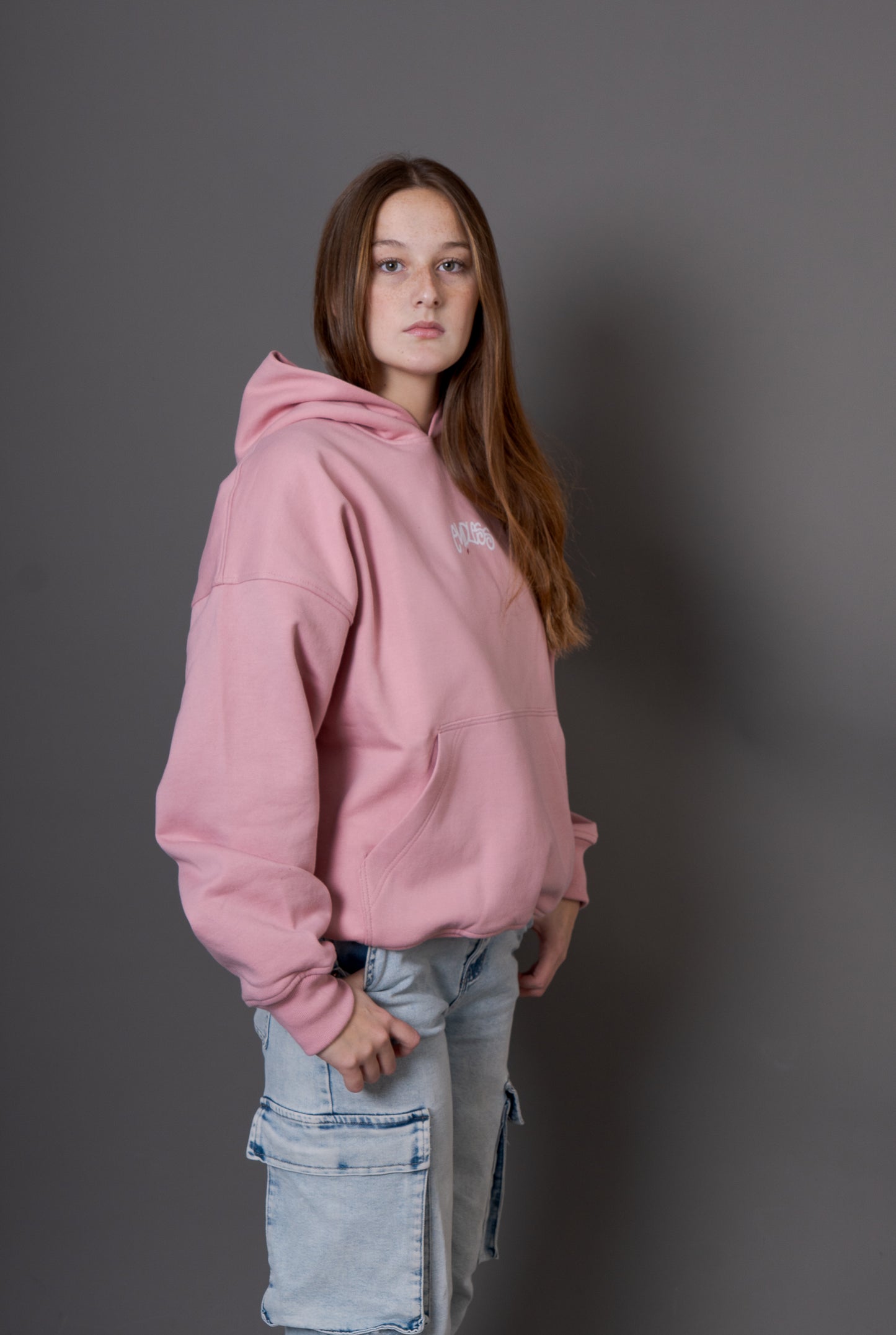 Hoodie Rosado "Red Flowerss"