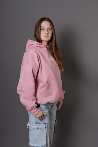 Hoodie Rosado "Red Flowerss"